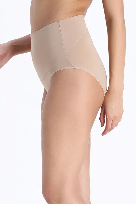 High Rise Full Coverage Tummy Tucker Hipster Panty - Nude