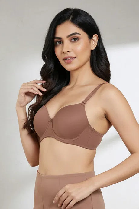 Padded Wired 3/4Th Coverage T-Shirt Bra - Nutmeg