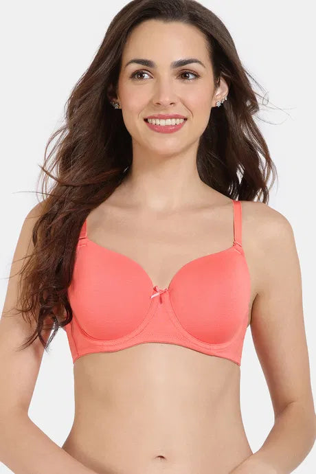 Padded Wired 3/4Th Coverage T-Shirt Bra - Georgia Peach