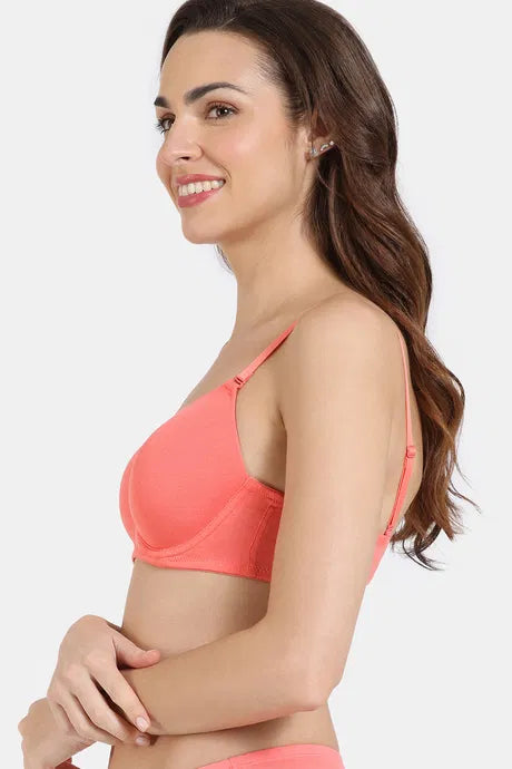 Padded Wired 3/4Th Coverage T-Shirt Bra - Georgia Peach